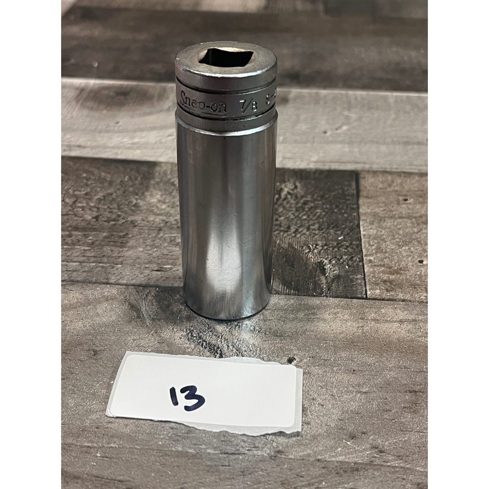 Snap-on 7/8 Deep Socket 12 Point 1/2 Drive S-281 USA Vintage Hand Tool